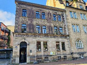 Sgraffito-Fassade am Markusplatz 1 in Bamberg wird restauriert